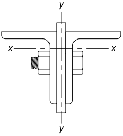 Built-up double-angle compression member cross-section